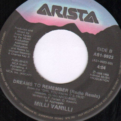 Milli Vanilli - All Or Nothing - 7 Inch