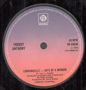 Freddy Anthony - Emmanuelle - Joys Of A Woman - 7 Inch