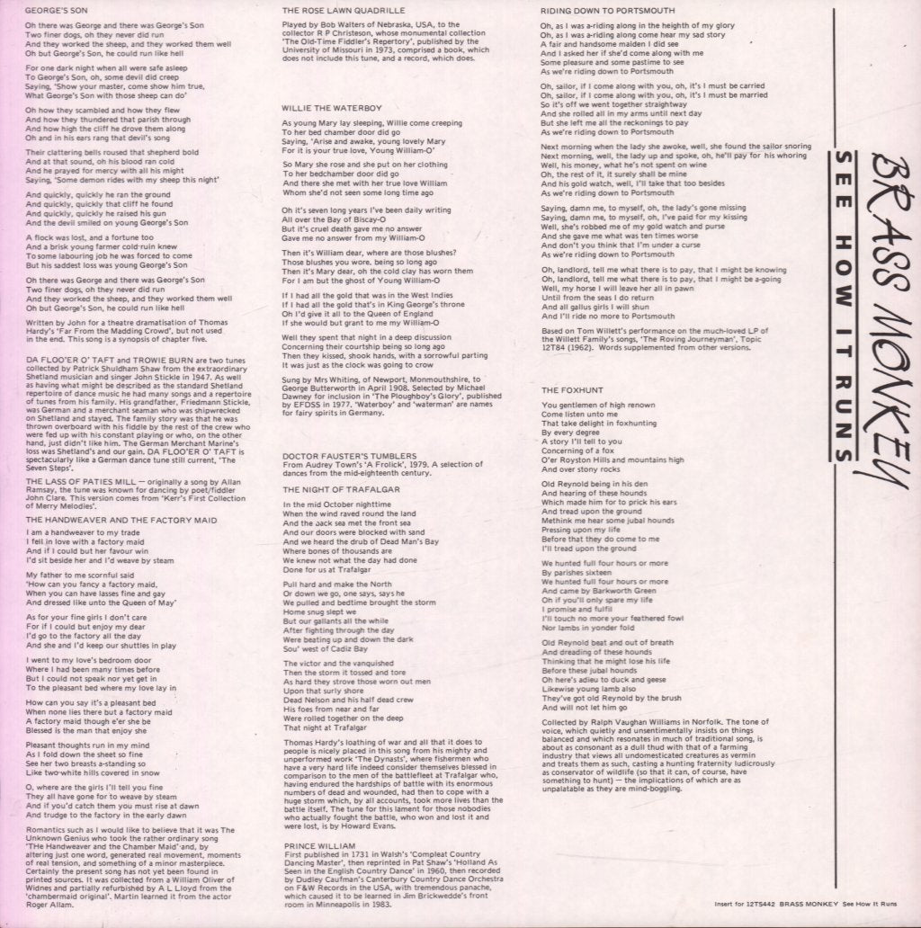 Brass Monkey (80'S Group) - See How It Runs - Lp