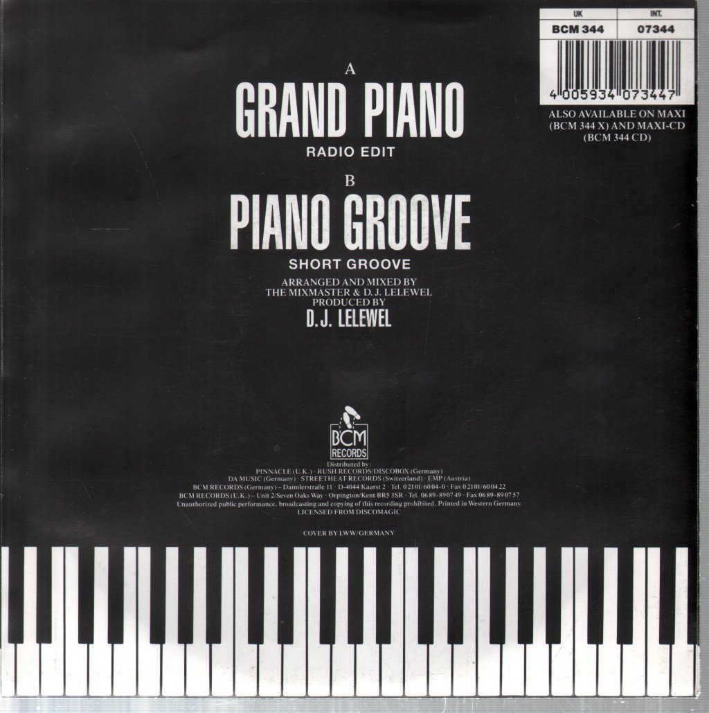 Grand Piano - Piano Groove - 7 Inch