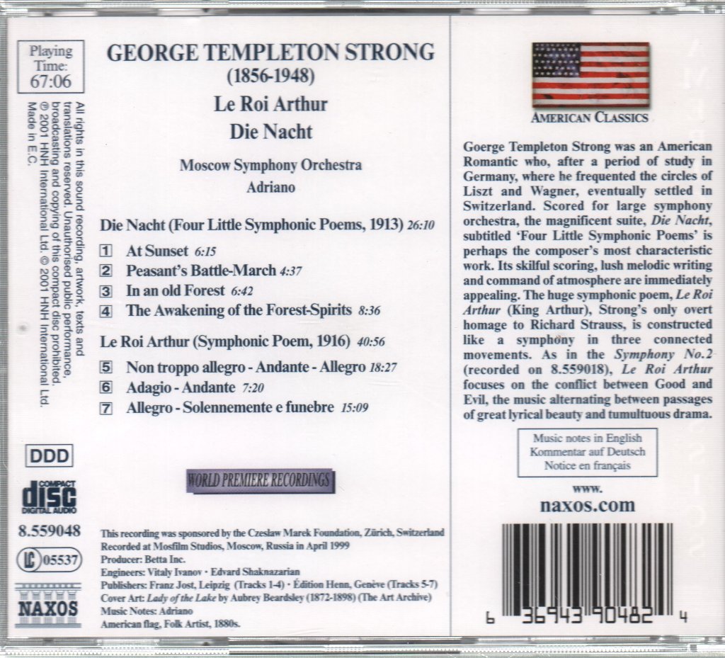 George Templeton Strong - Le Roi Arthur • Die Nacht - Cd
