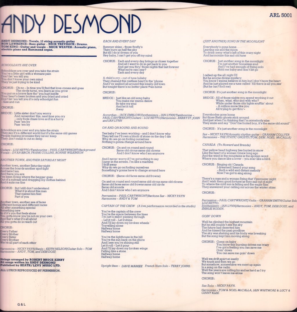 Andy Desmond - Andy Desmond - Lp