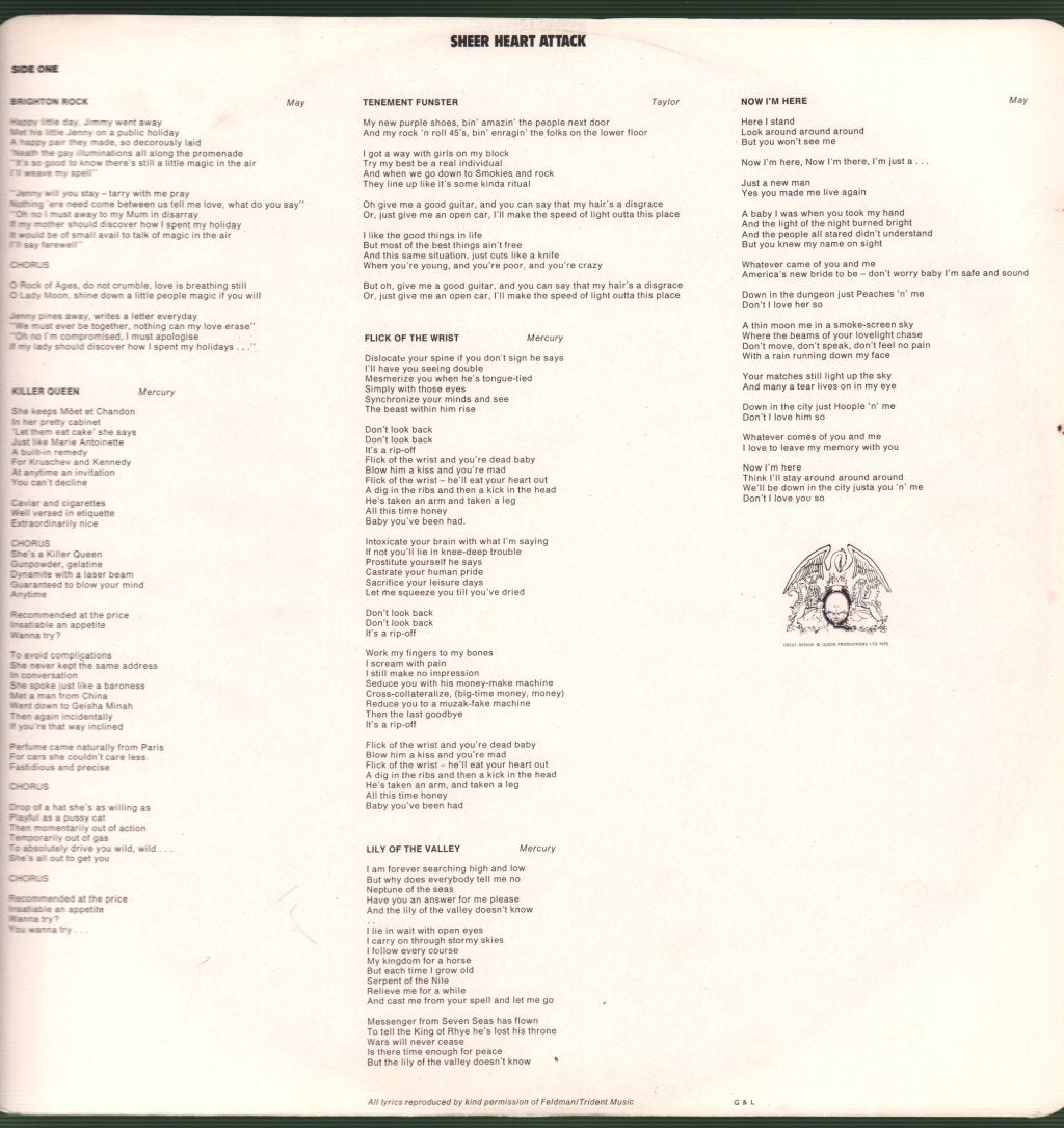 Queen - Sheer Heart Attack - Lp