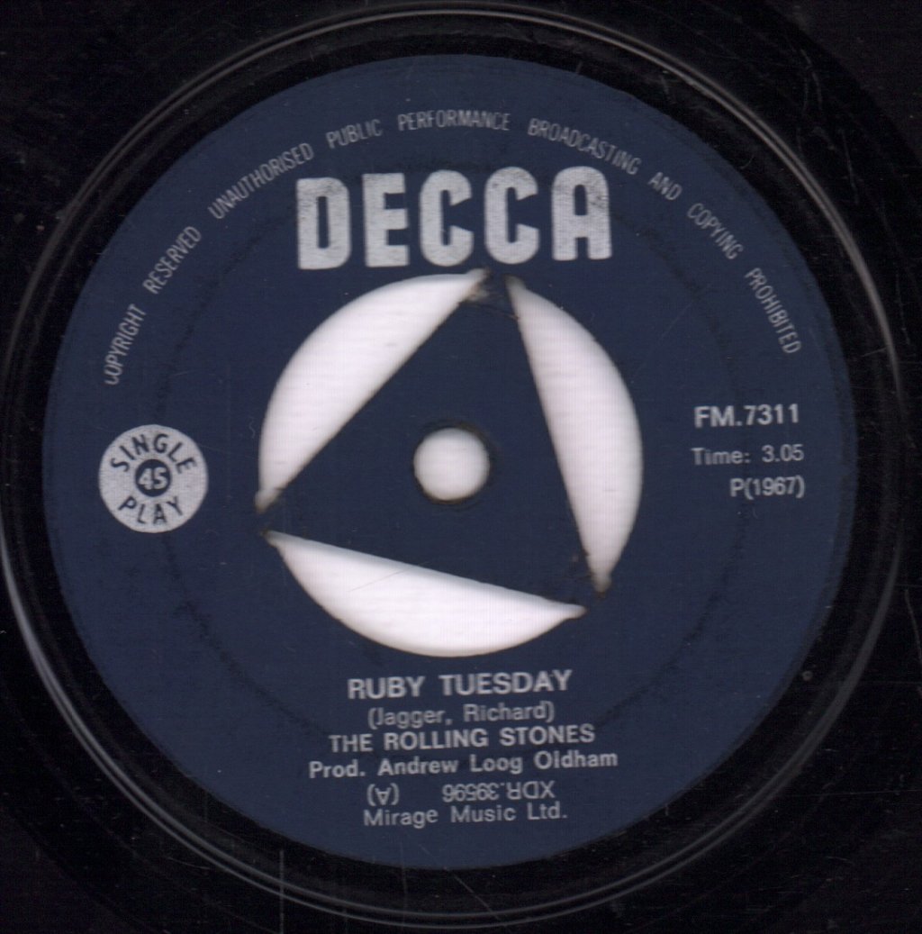 Rolling Stones - Ruby Tuesday / Let's Spend The Night Together - 7 Inch