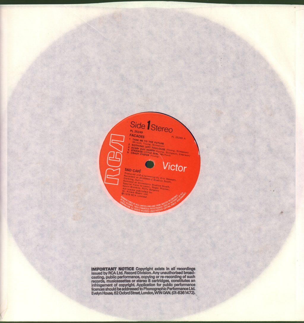 Sad Cafe - Facades - Lp
