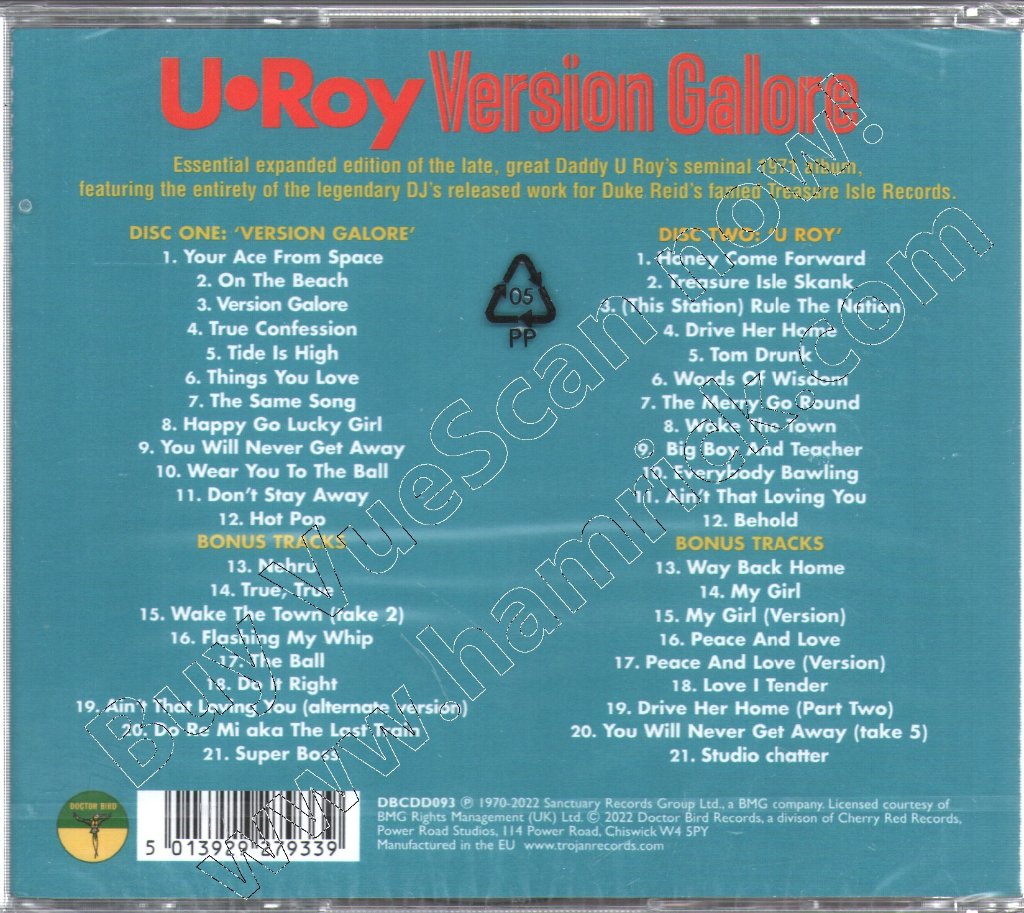 U-Roy - Version Galore - Double Cd