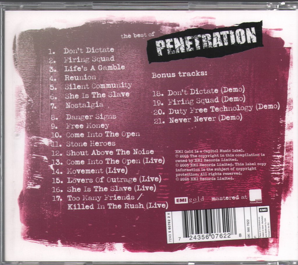 Penetration - Best Of Penetration - Cd