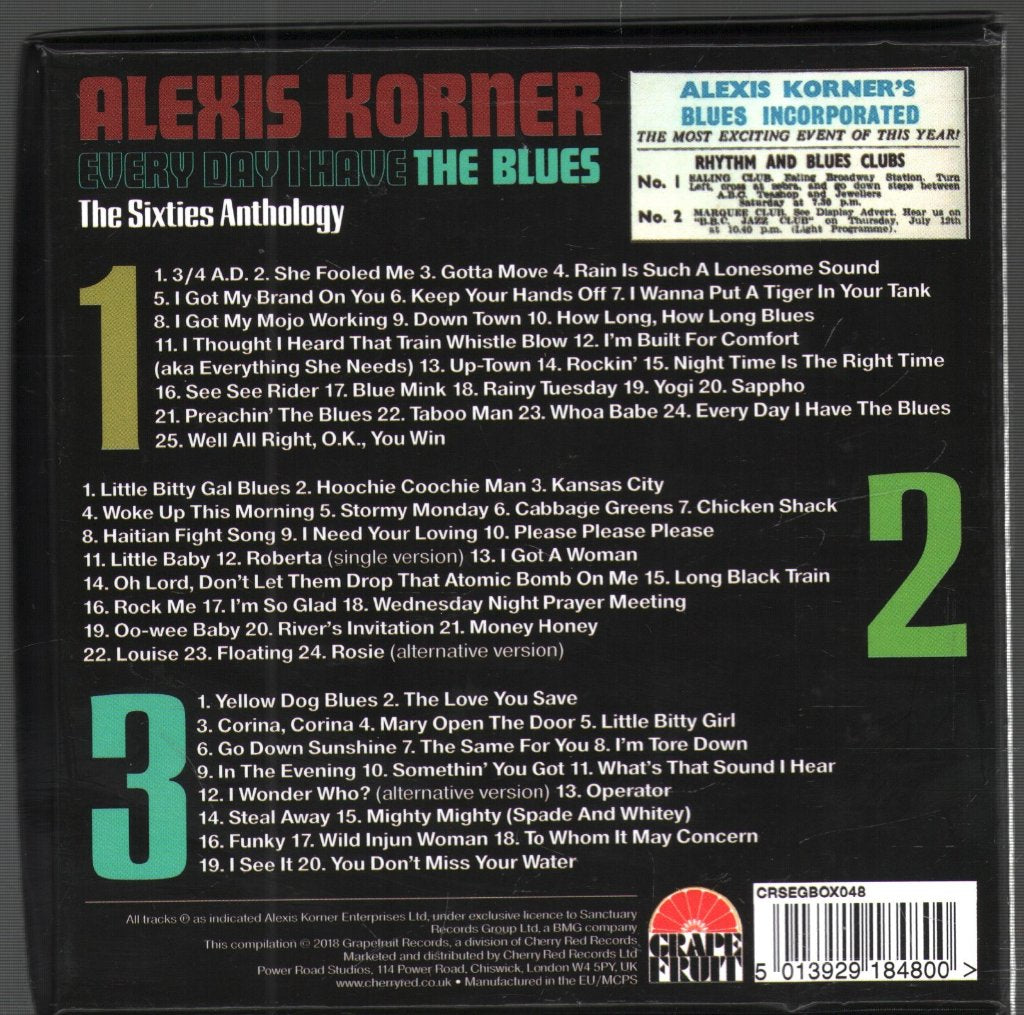 Alexis Korner - Every Day I Have The Blues (The Sixties Anthology) - Triple Cd