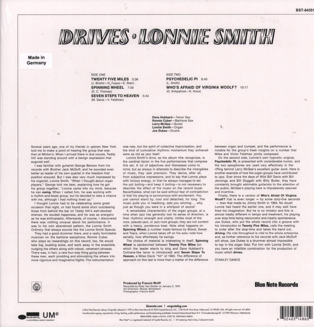 Lonnie Smith - Drives - Lp