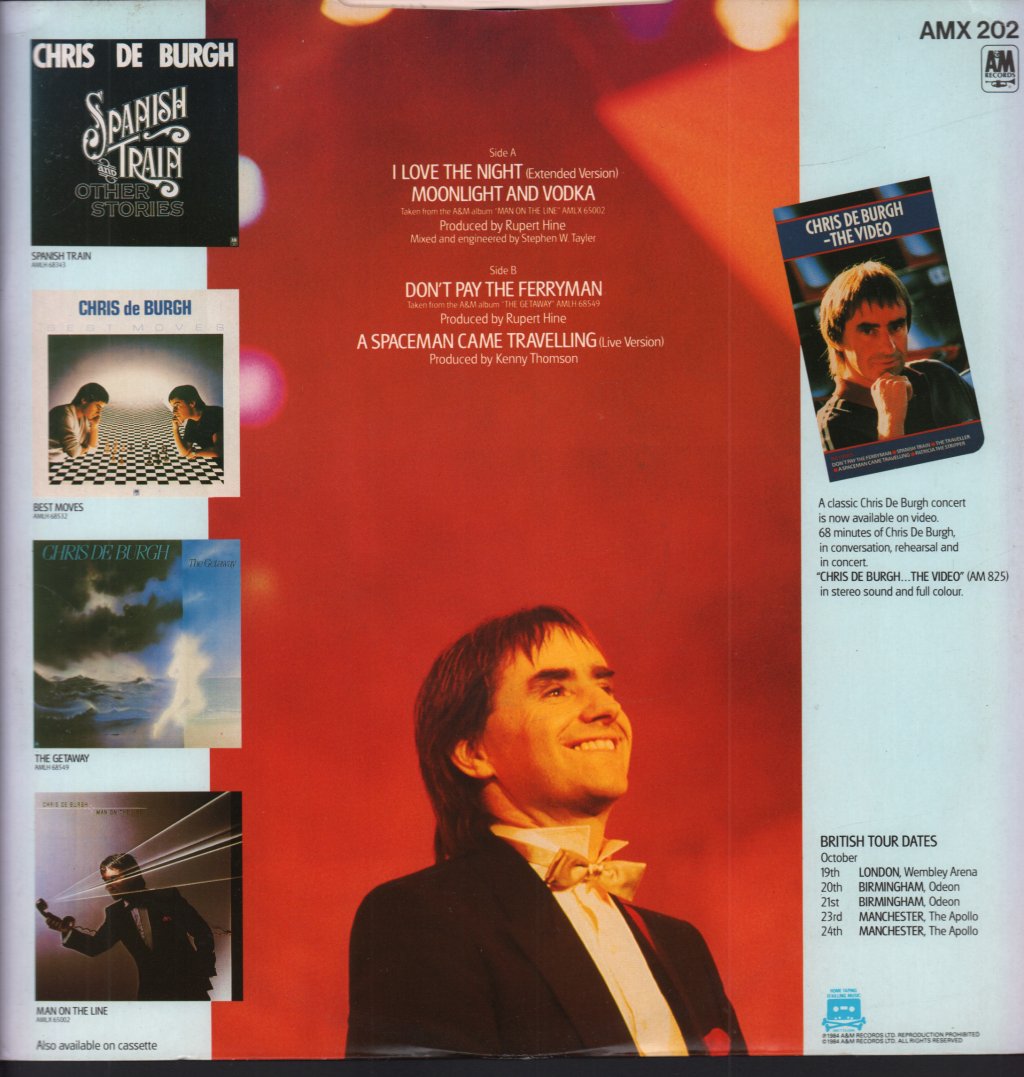Chris De Burgh - I Love The Night - 12 Inch