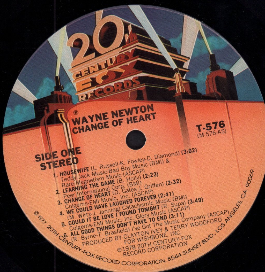 Wayne Newton - Change Of Heart - Lp