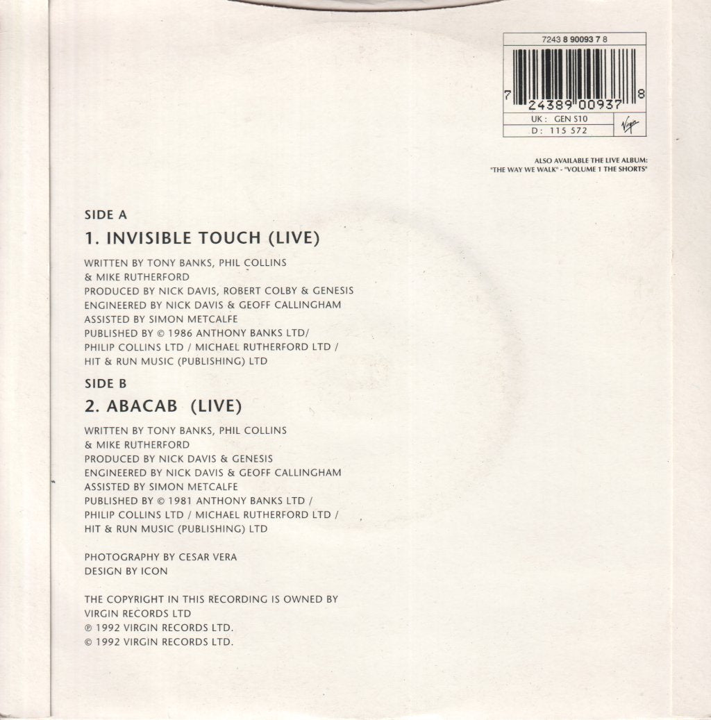 Genesis - Invisible Touch - 7 Inch