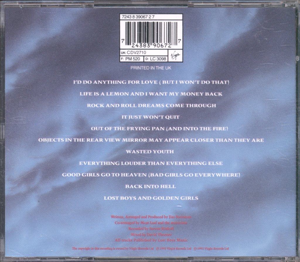 Meat Loaf - Bat Out Of Hell II: Back Into Hell - Cd