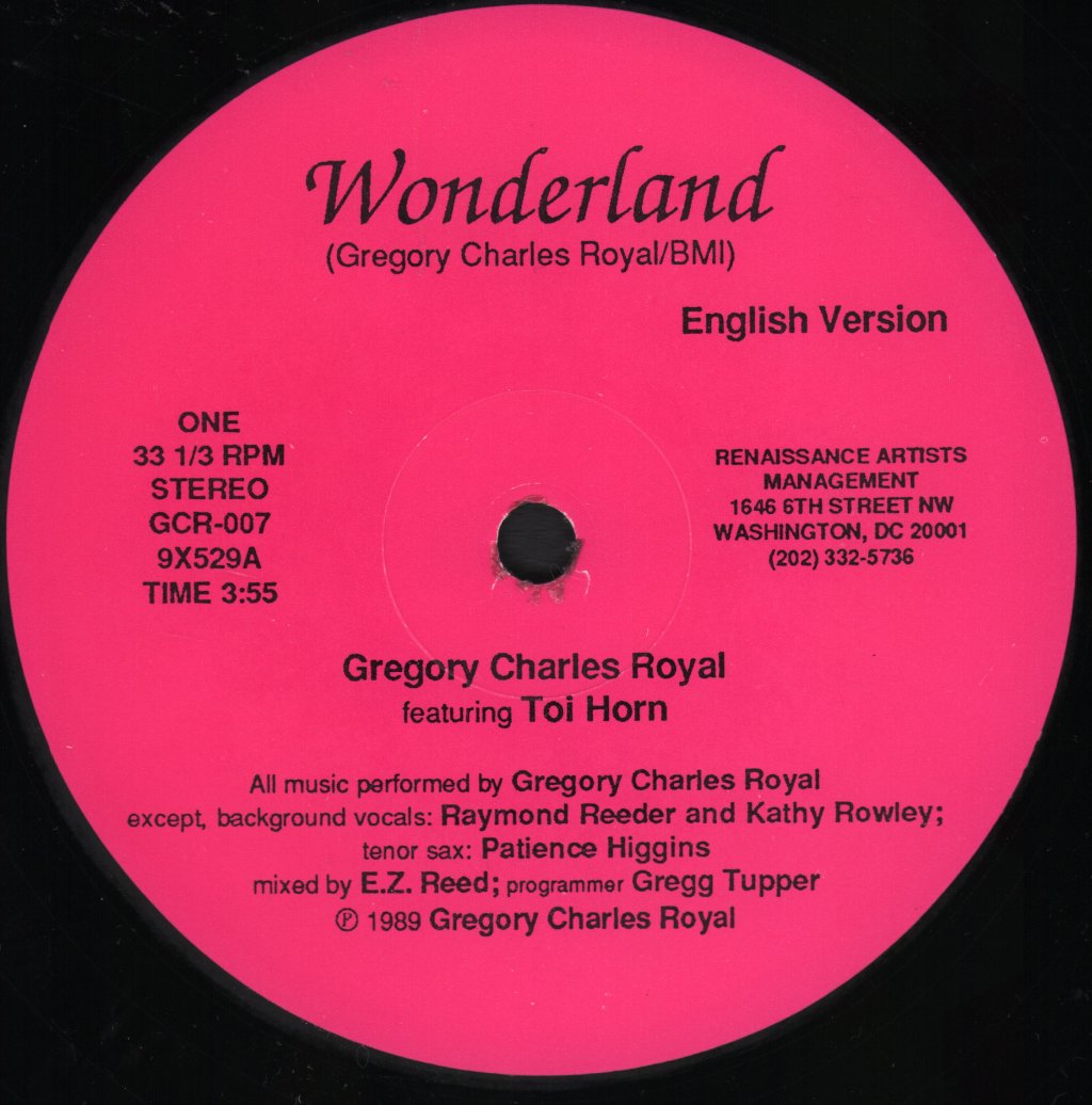 Gregory Charles Royal Featuring Toi Horn - Wonderland - 12 Inch