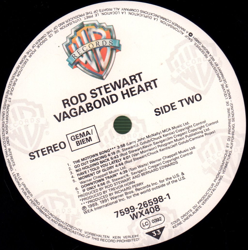 Rod Stewart - Vagabond Heart - Lp