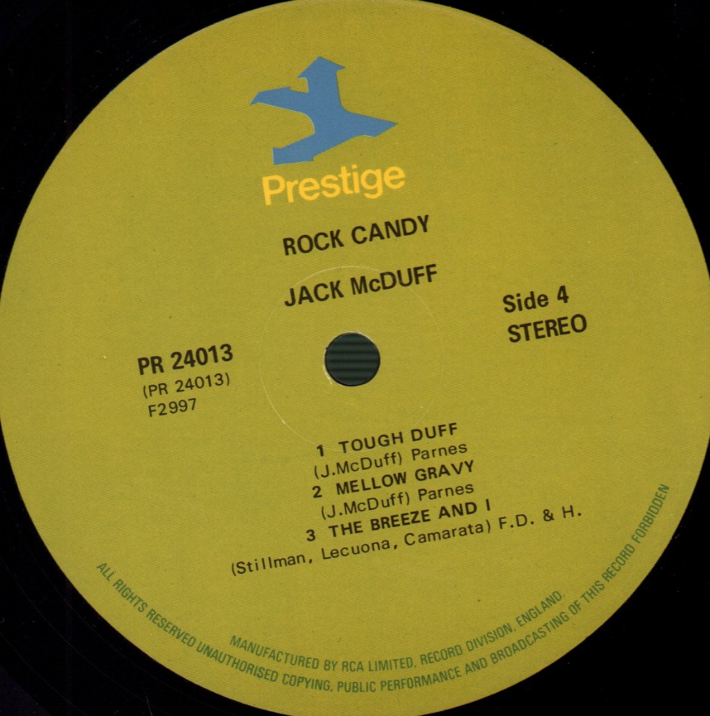 Brother Jack McDuff - Rock Candy - Double Lp