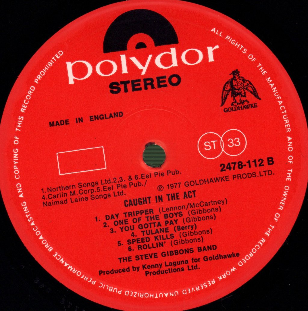 Steve Gibbons Band - Caught In The Act - Lp