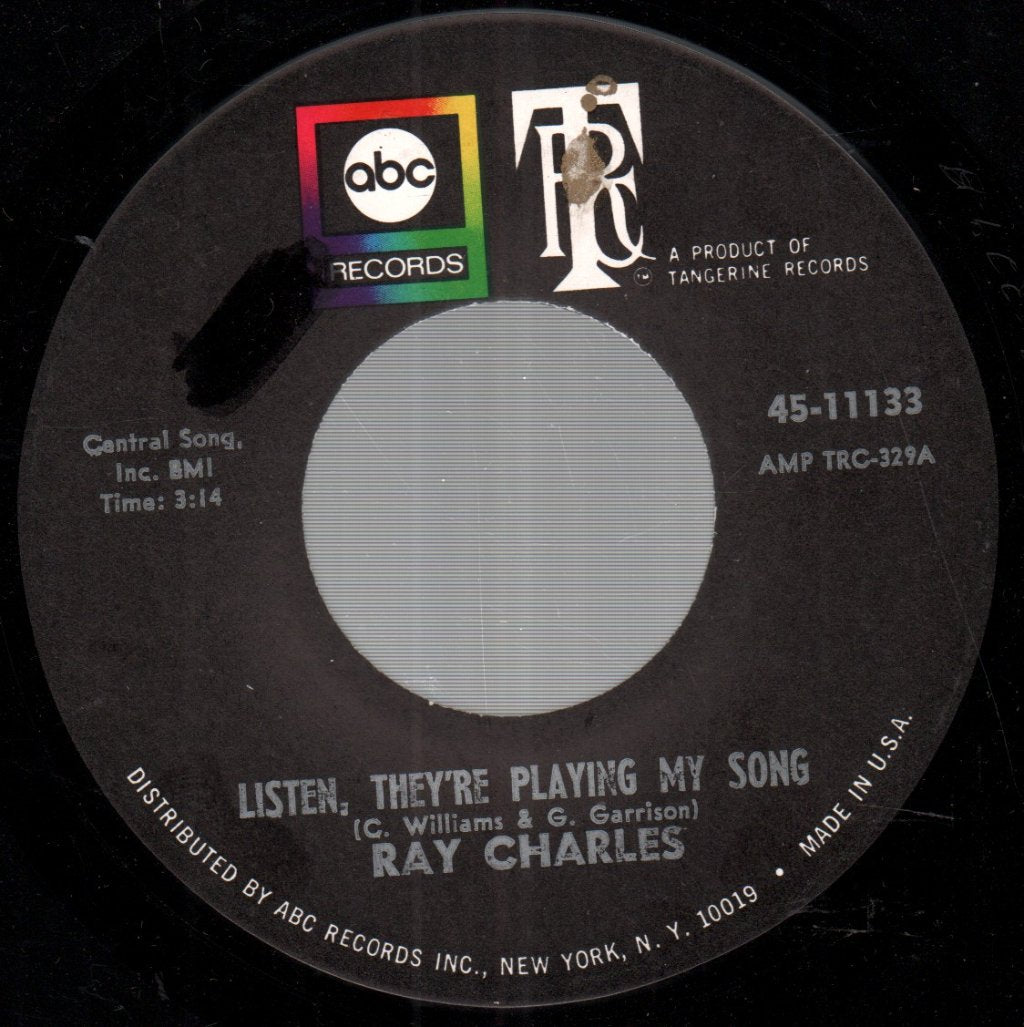 Ray Charles - Listen They're Playing My Song - 7 Inch