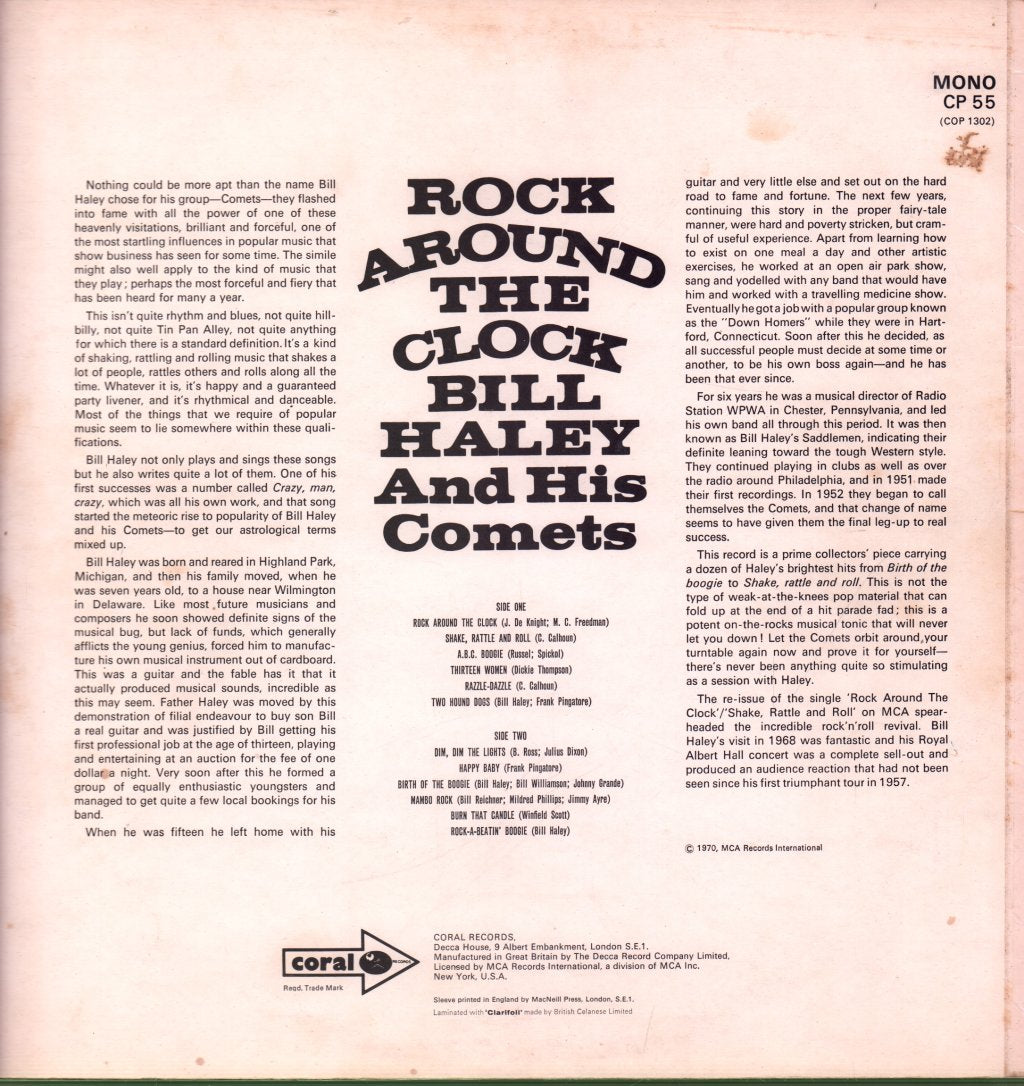 Bill Haley And His Comets - Rock Around The Clock - Lp