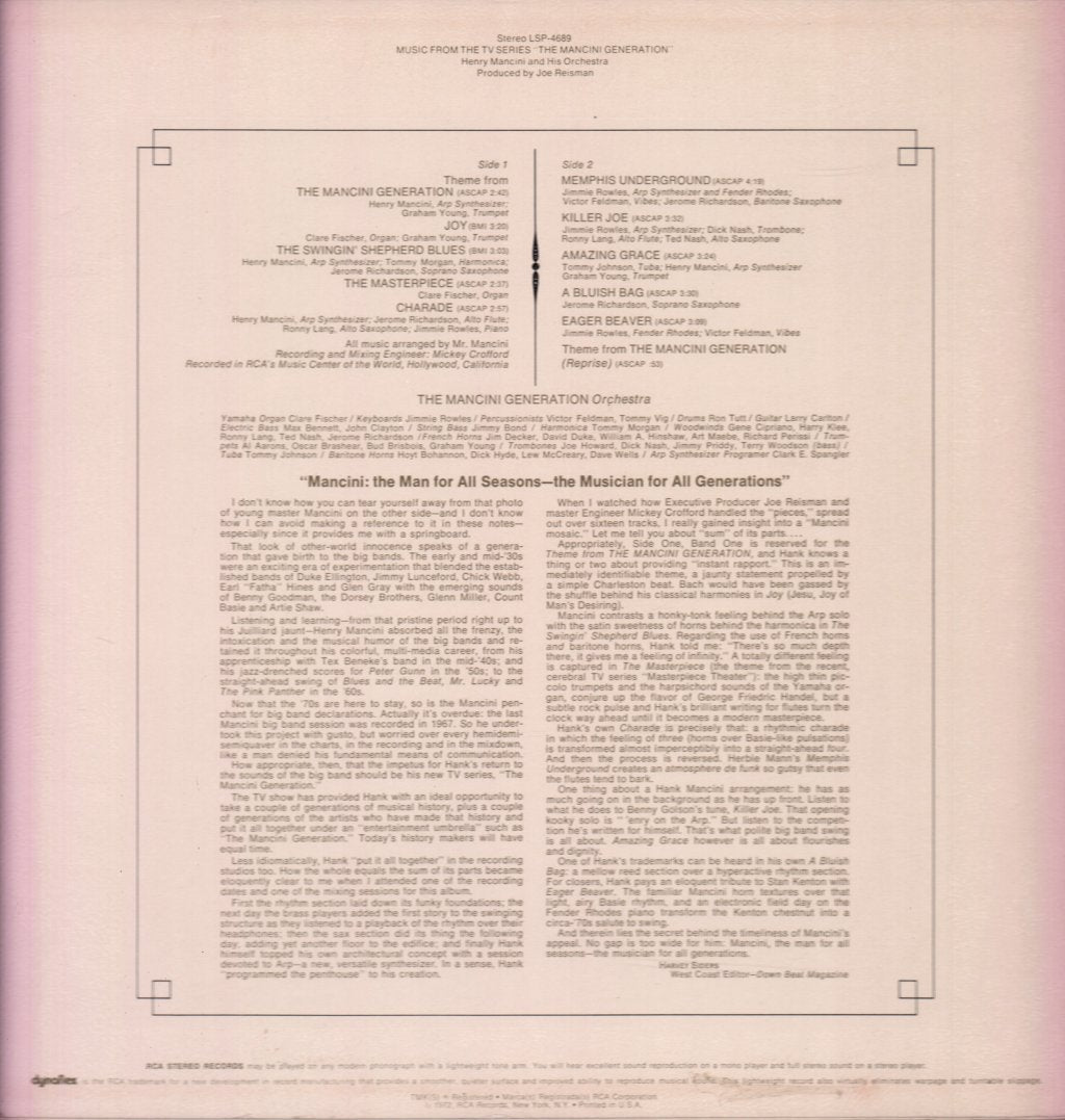 Henry Mancini - Mancini Generation - Lp
