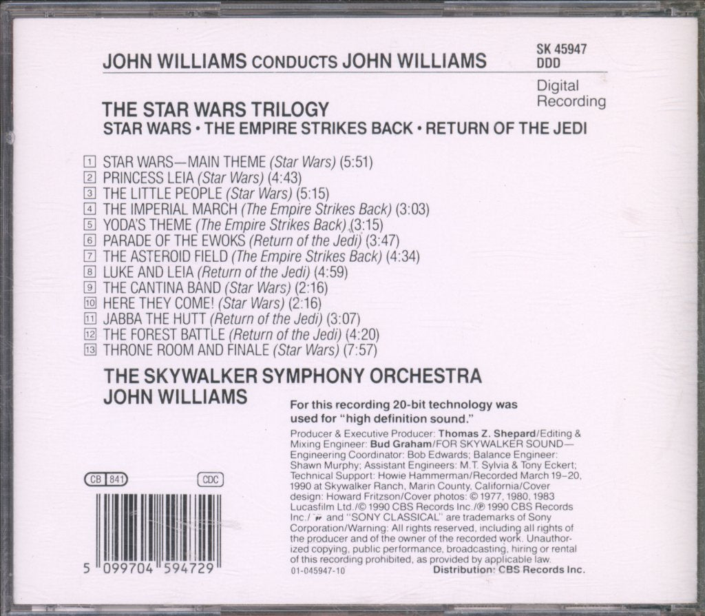 John Williams (Soundtracks) - John Williams Conducts John Williams - The Star Wars Trilogy - Cd