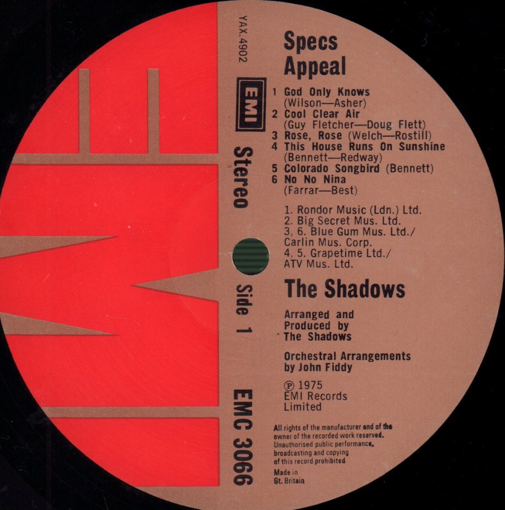 Shadows - Specs Appeal - Lp