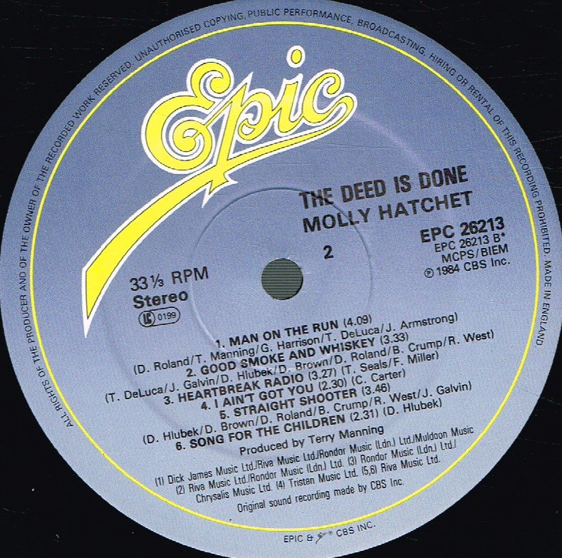 Molly Hatchet - Deed Is Done - Lp