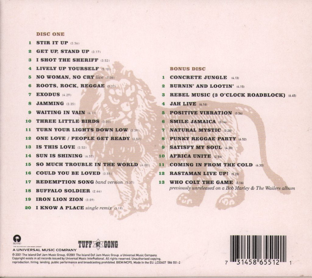Bob Marley & The Wailers - One Love: The Very Best Of Bob Marley & The Wailers - Double Cd