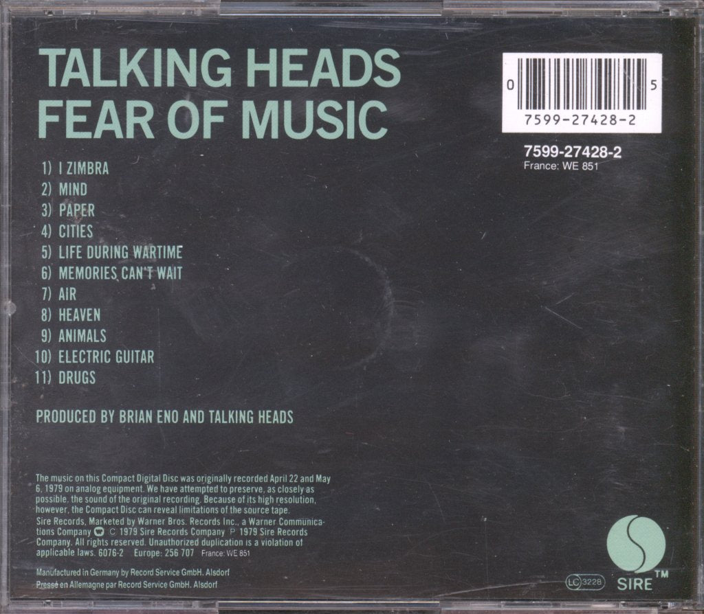 Talking Heads - Fear Of Music - Cd