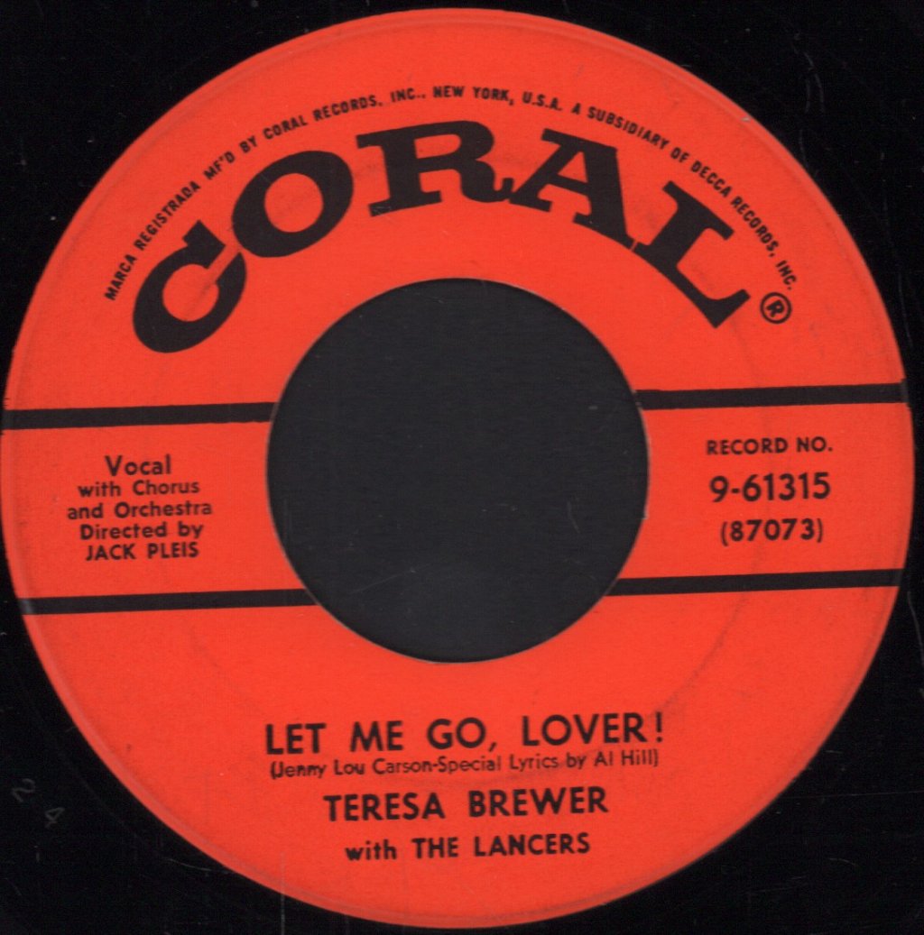 Teresa Brewer - Let Me Go, Lover! - 7 Inch