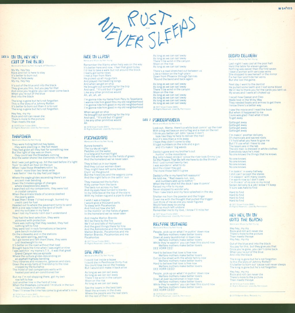 Neil Young - Rust Never Sleeps - Lp