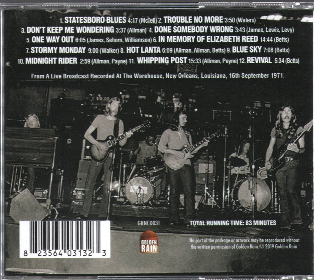Allman Brothers Band - Lost Warehouse Tapes - Cd
