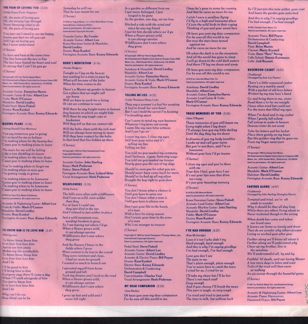 Dolly Parton Linda Rondstadt Emmylou Harris - Trio - Lp