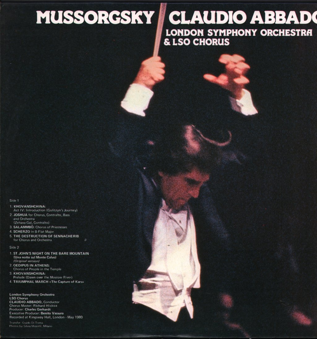 Claudio Abbado / London Symphony Orchestra - Mussorgsky - A Night On The Bare Mountain - Lp
