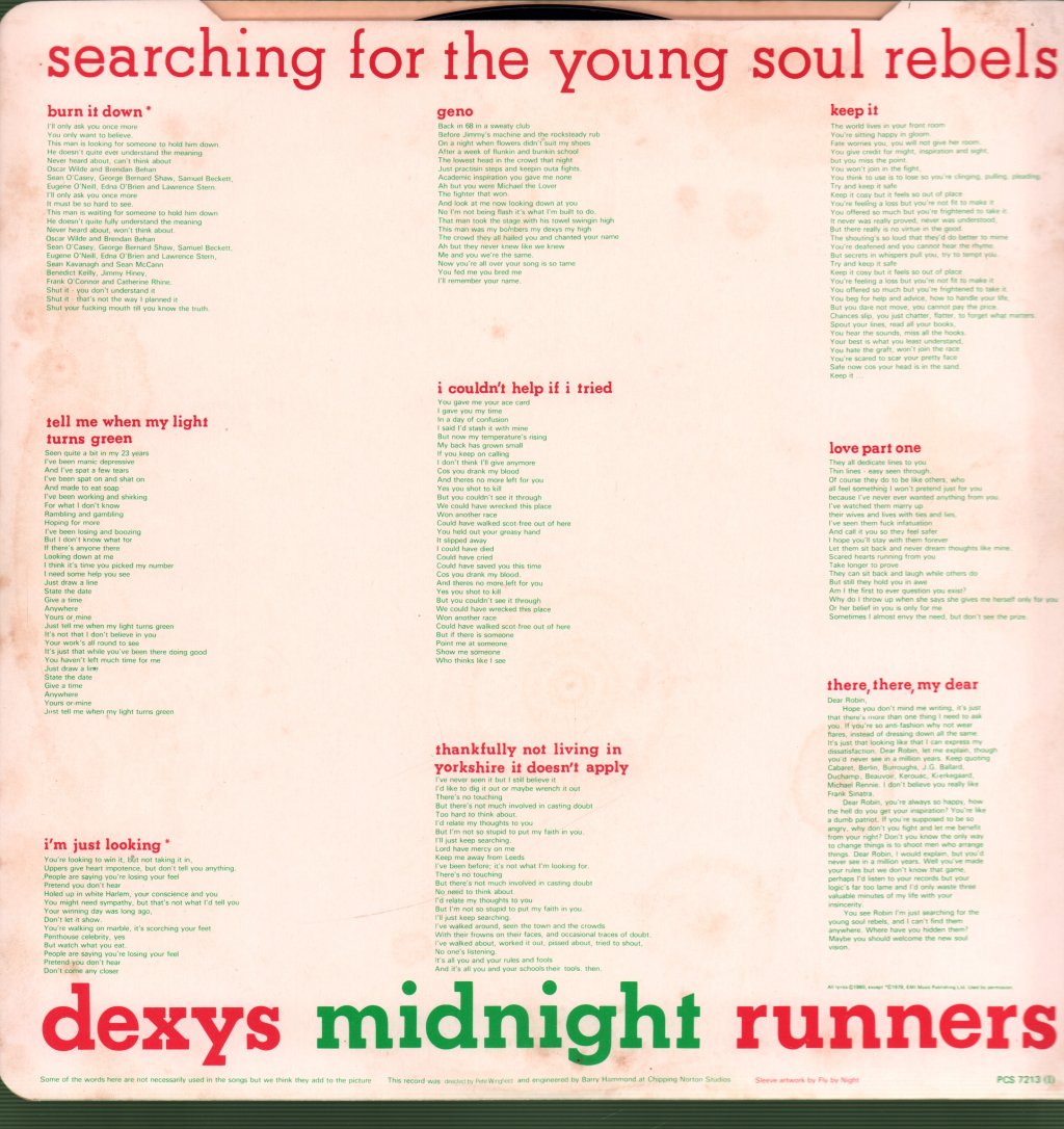 Dexys Midnight Runners - Searching For The Young Soul Rebels - Lp