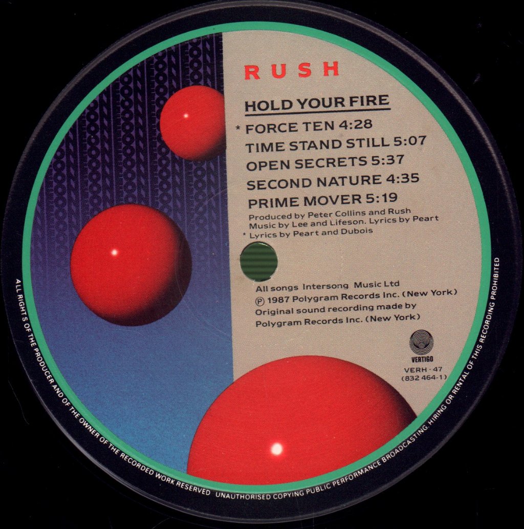 Rush - Hold Your Fire - Lp