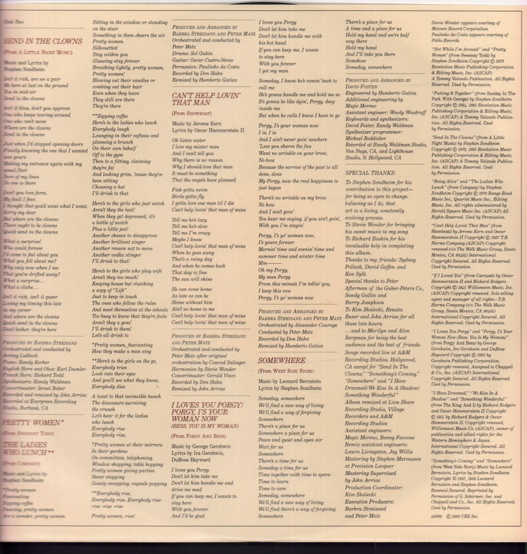 Barbra Streisand - Broadway Album - Lp