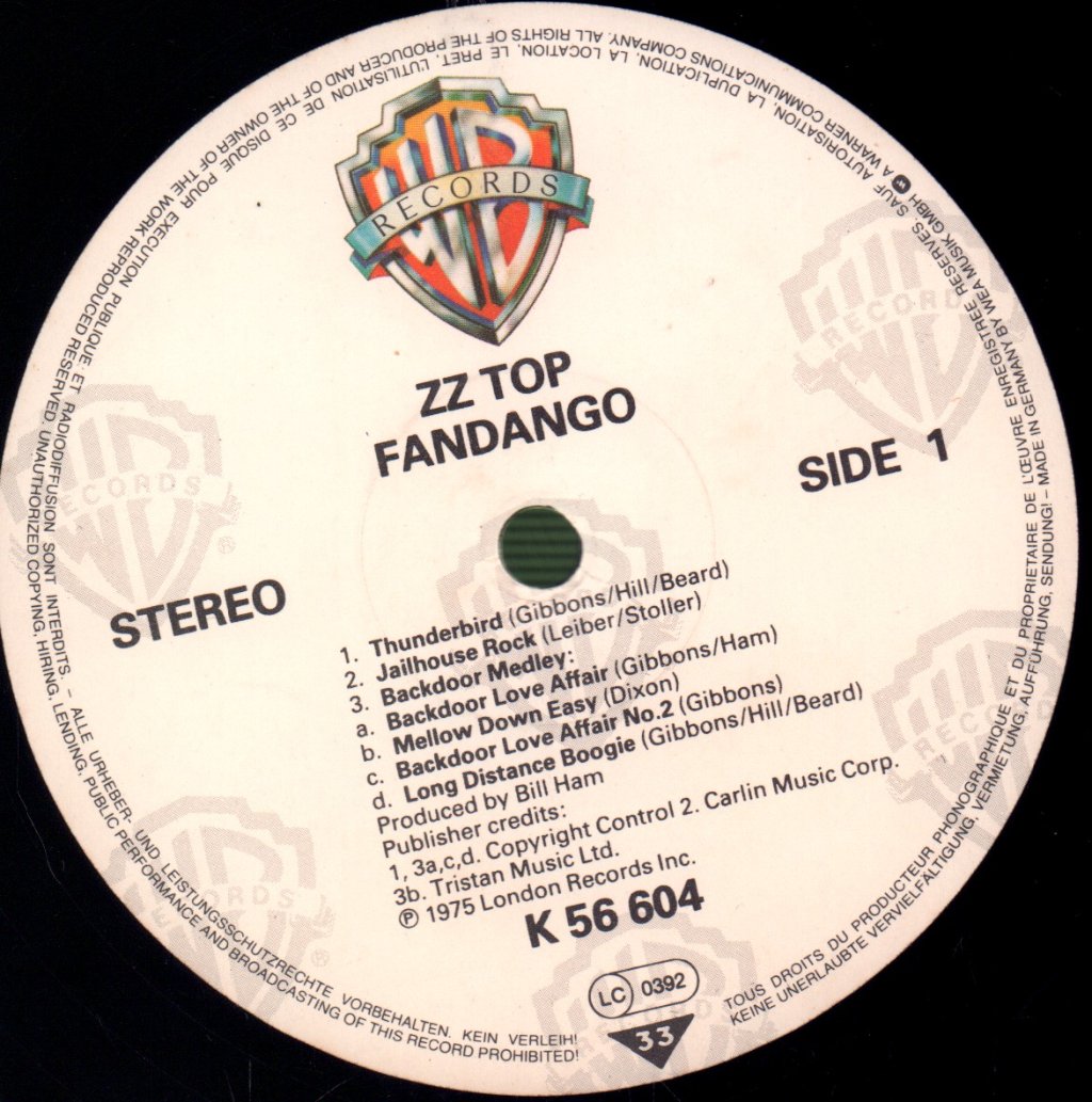 ZZ Top - Fandango! - Lp