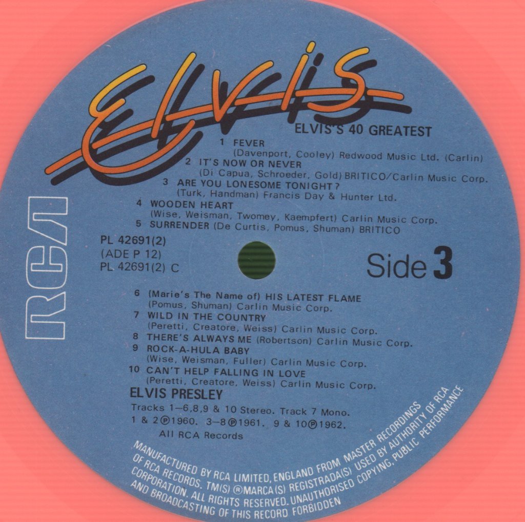 Elvis Presley - 40 Greatest - Double Lp