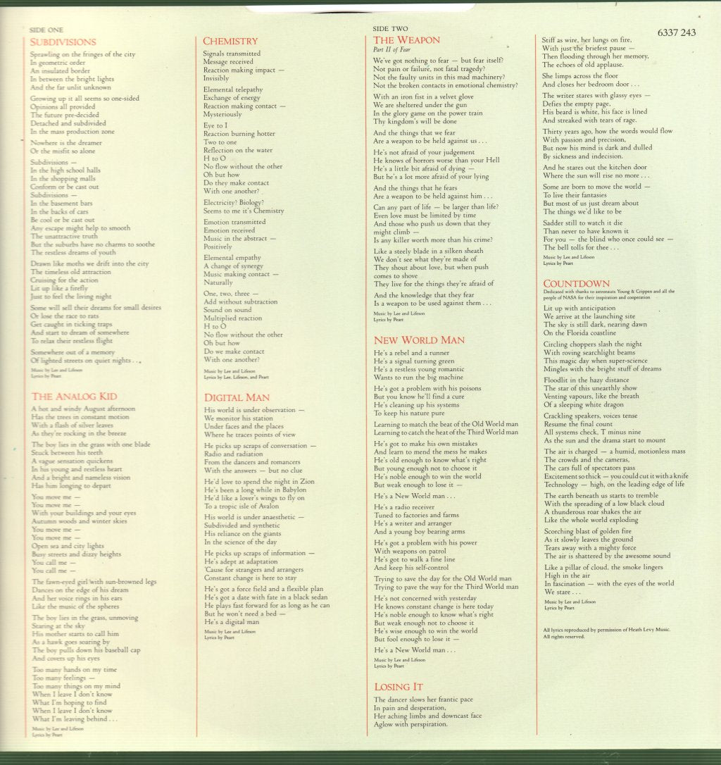 Rush - Signals - Lp