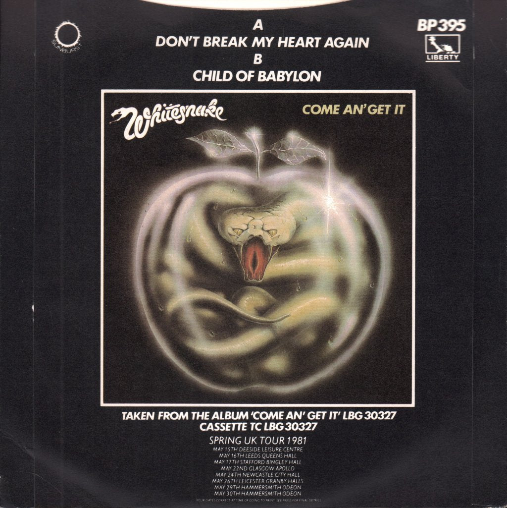 Whitesnake - Don't Break My Heart Again - 7 Inch