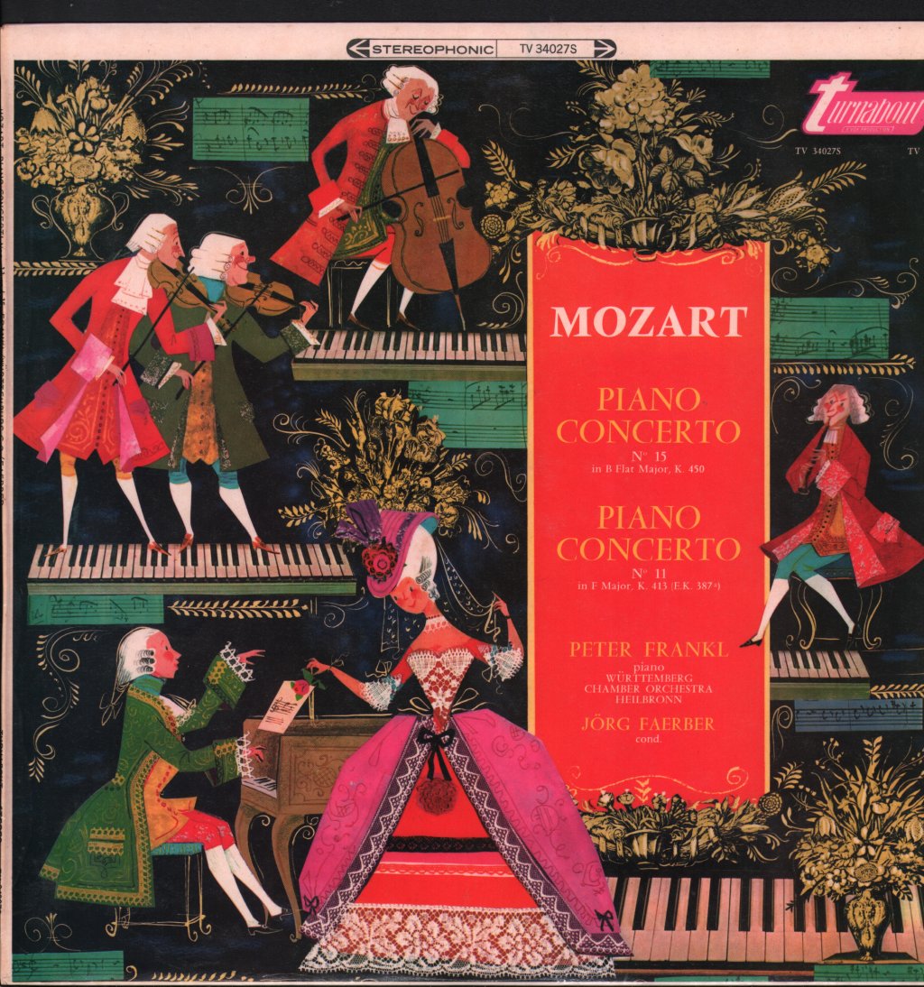 Peter Frankl / Jorg Faerber / Wurttemberg Chamber Orchestra - Mozart - Piano Concerto No 15 In B Flat Major, K. 450 /  Piano Concerto No 11 In F Major, K. 413 - Lp