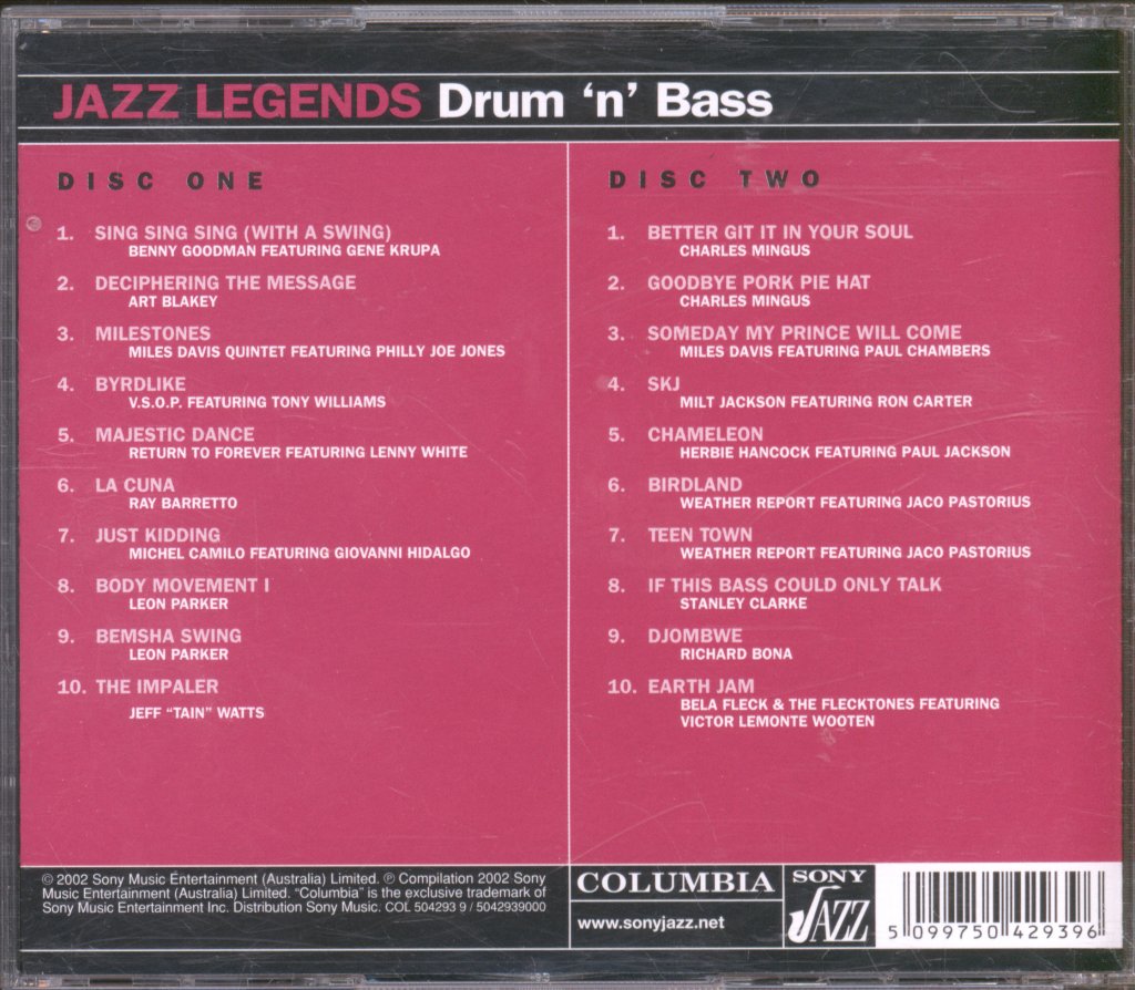 Various Artists - Jazz Legends - Drum 'n' Bass - Double Cd