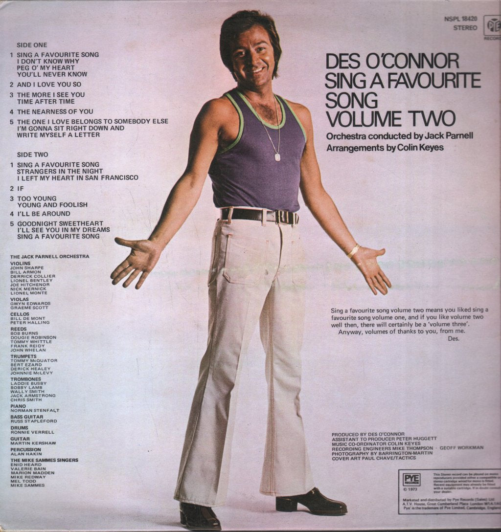 Des O'Connor - Sing A Favourite Song Volume Two - Lp