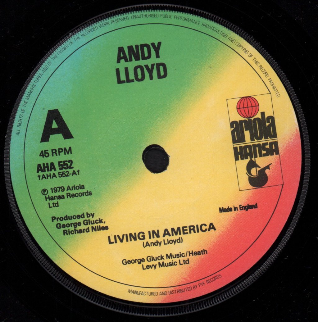 Andy Lloyd And The Wedge - Living In America - 7 Inch