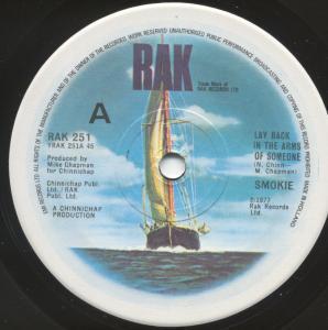 Smokie - Lay Back In The Arms Of Someone - 7 Inch