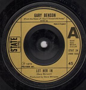 Gary Benson - Let Her In - 7 Inch