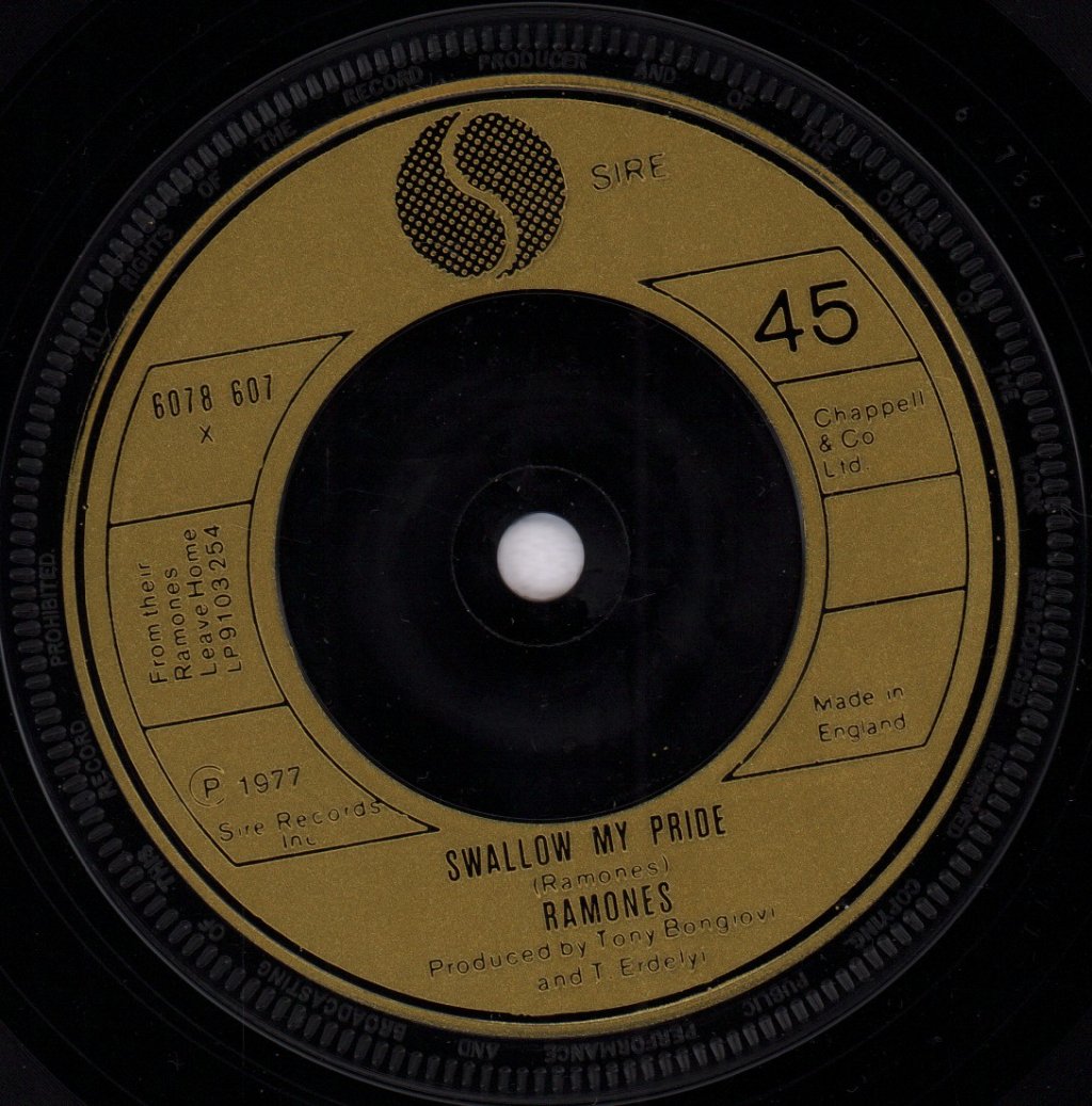 Ramones - Swallow My Pride - 7 Inch