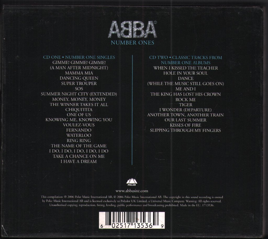 ABBA - Number Ones - Double Cd