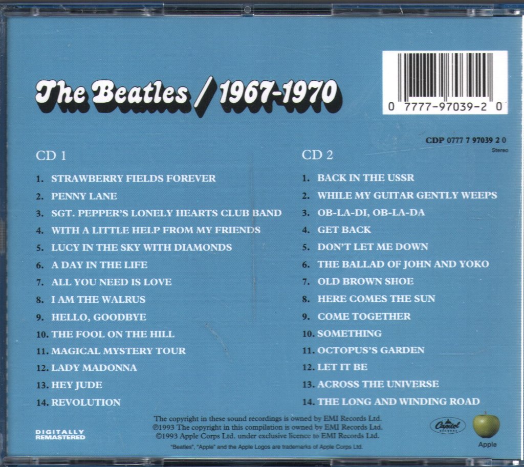 Beatles - 1967-1970 - Cd Set